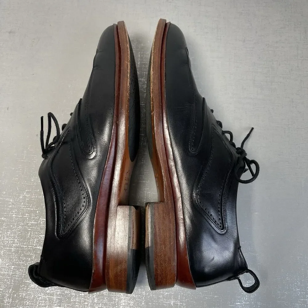 Cole Haan Men's 8.5 M‎ Black Leather Washington Grand 2.0 Oxford Shoes C28182